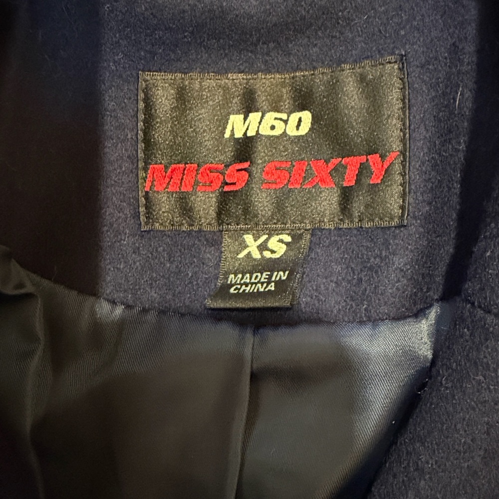 Miss Sixty Navy Pea Coat - Picture 4 of 4